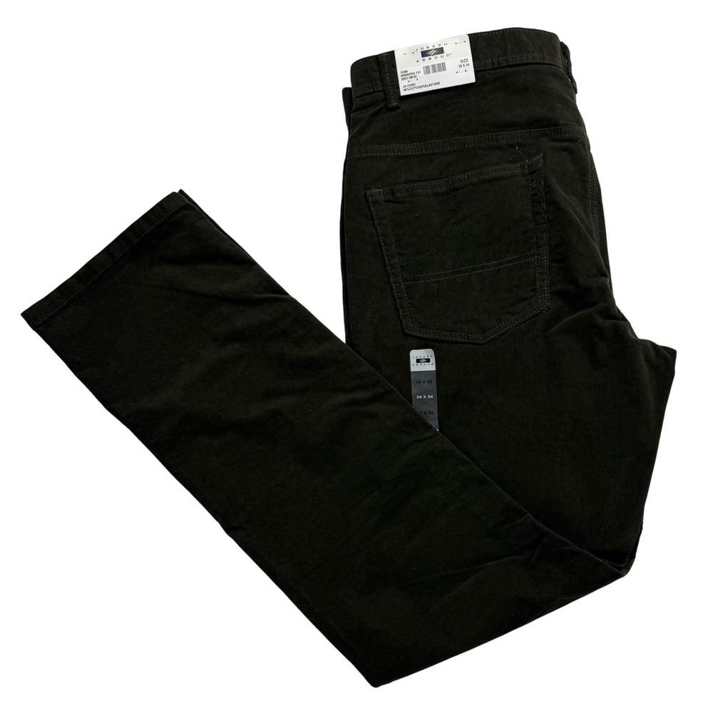 Joseph Abboud‎ Men's Corduroy Pants army Green Size 38x34 Relaxed Fit
